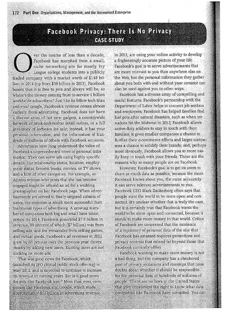 Facebook Privacy Case | PDF