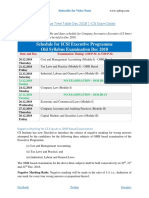 Cs Executive Time Table June Dec PDF