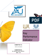 Key Performance Indicator: M. Humayun Khan (160161) BBA - 5 B