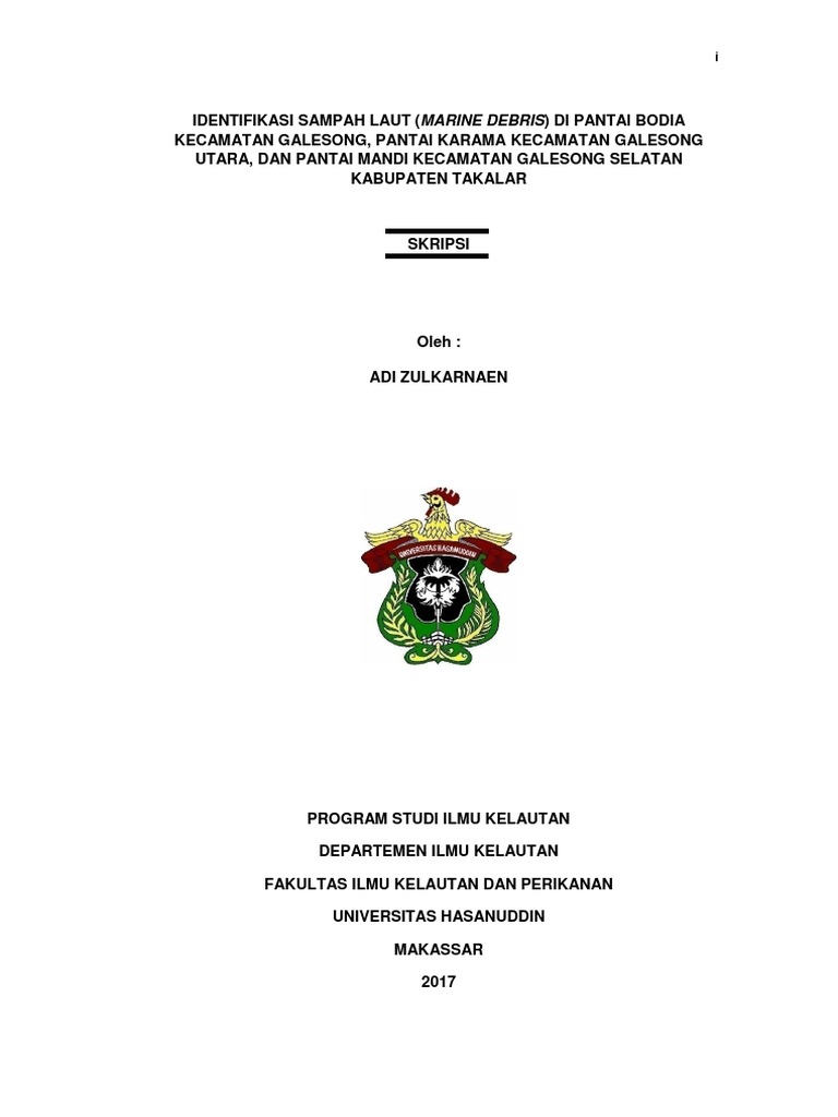 Skripsi Sampah Laut Ide Judul Skripsi Universitas
