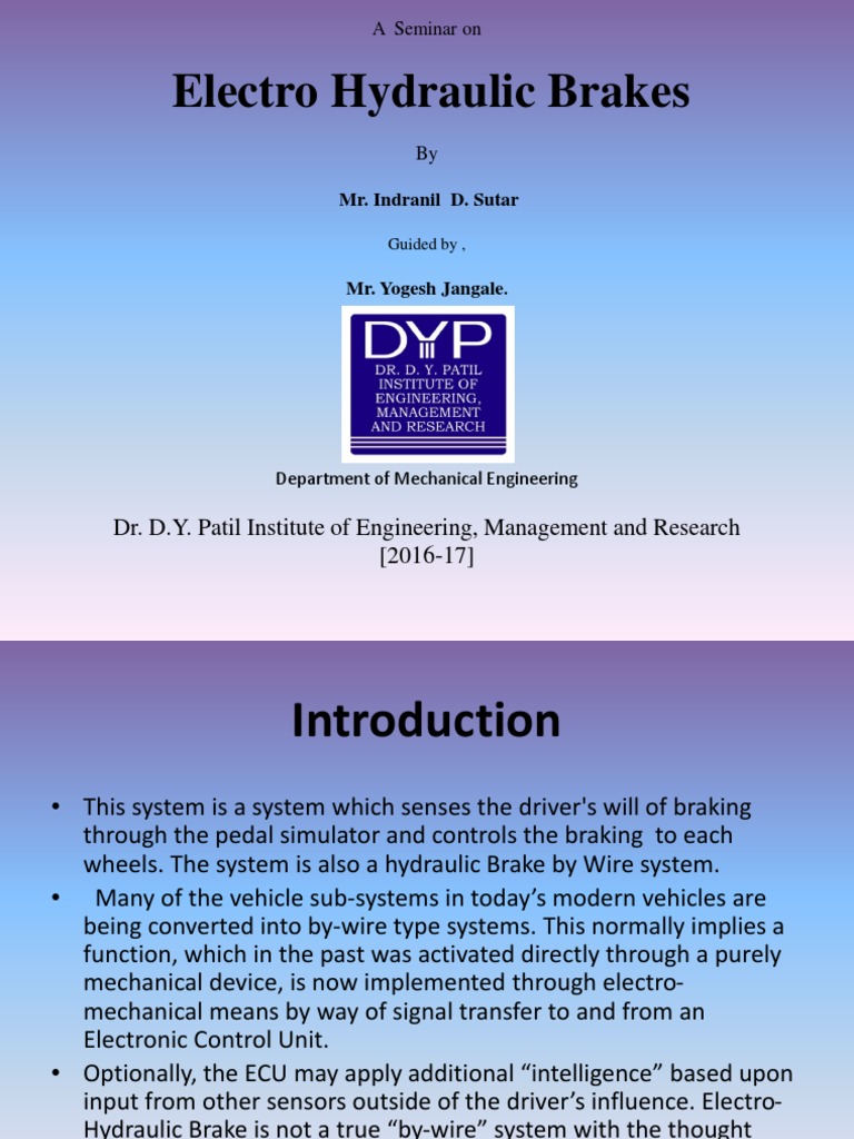 Electro Hydraulic Braking 2 | PDF | Brake | Anti Lock Braking System