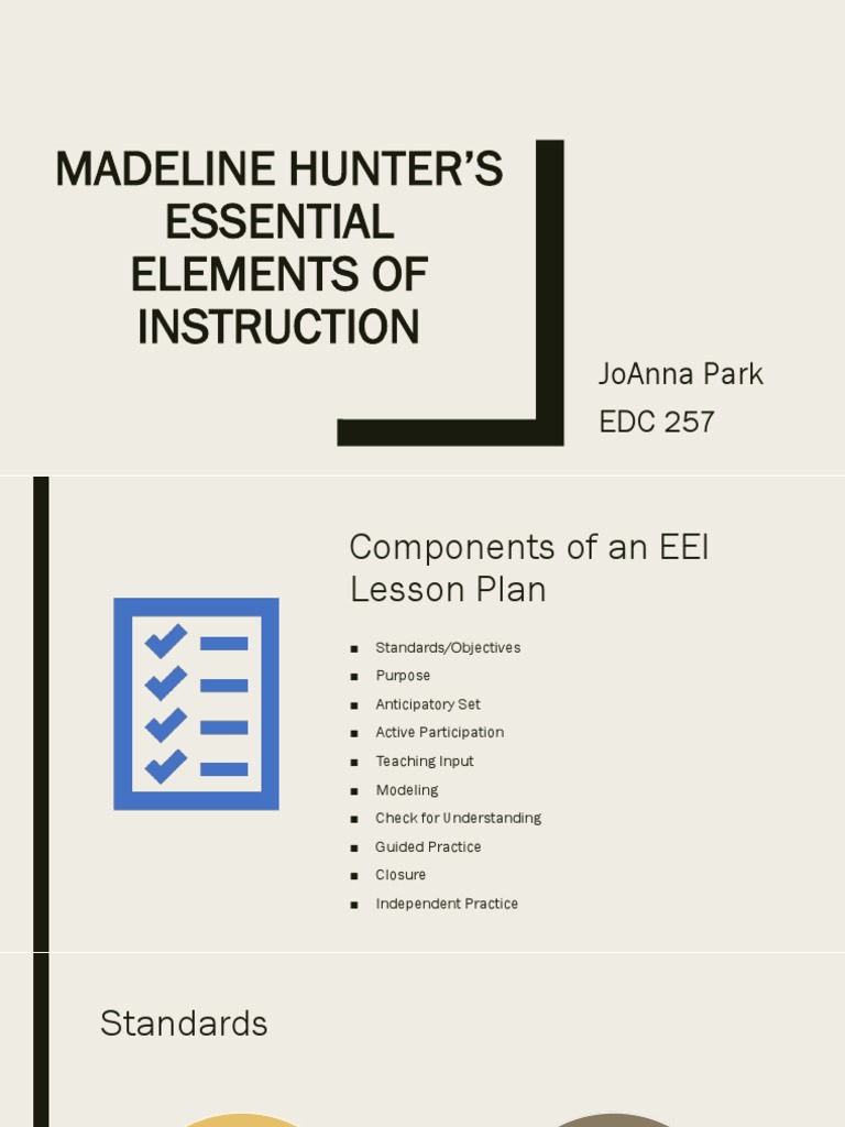 Essential Elements of Instruction Guide | PDF | Teachers | Lesson Plan