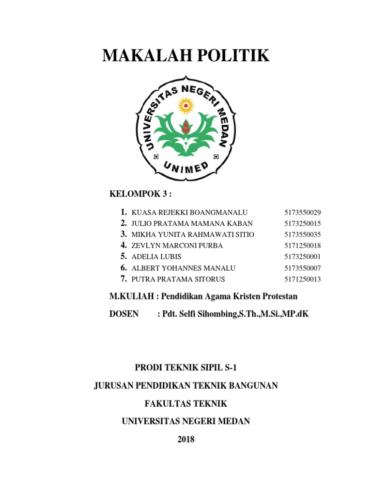 Contoh Makalah Tentang Politik