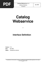 Catalog Webservice: Interface Definition