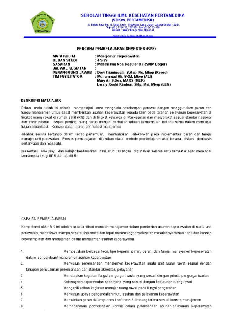 RPS Manajemen NR Bogor