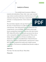 Analysis of Honey for Minerals and Carbohydrates