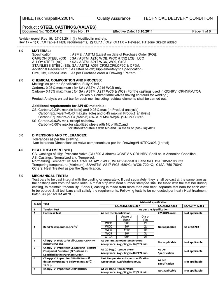 TDC | PDF | Foundry | Casting (Metalworking)