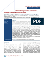 OK Antidiabetic and Antioxidant Potential of Curcuma Mangga Val Extract and Fractions1