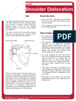 Shoulder Dislocation Factsheet: Exercises and Recovery Tips