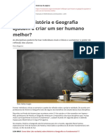 Por Que Historia e Geografia Ajudam A Criar Um Ser Humano Melhorpdf