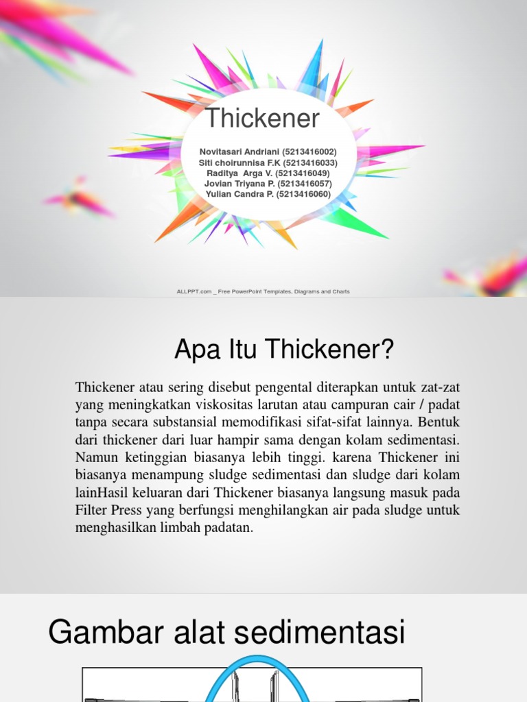 Thickener Pptx Microsoft Power Point Infografis