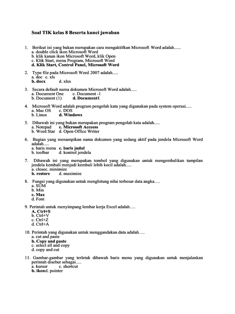 soal essay tik kelas 10 semester 2 beserta jawabannya