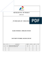 Basis of Design - Pipeline System Trunkline