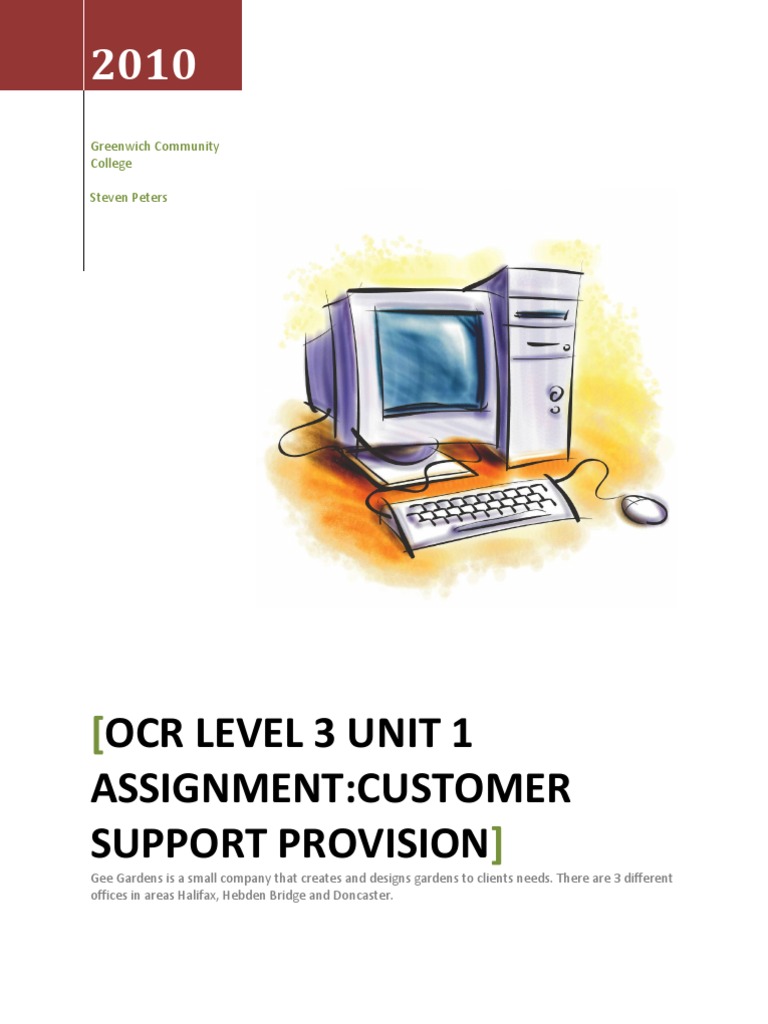 OCR Units Assignments Steven Peters 40075808 GCC 2010 | PDF | Collation ...
