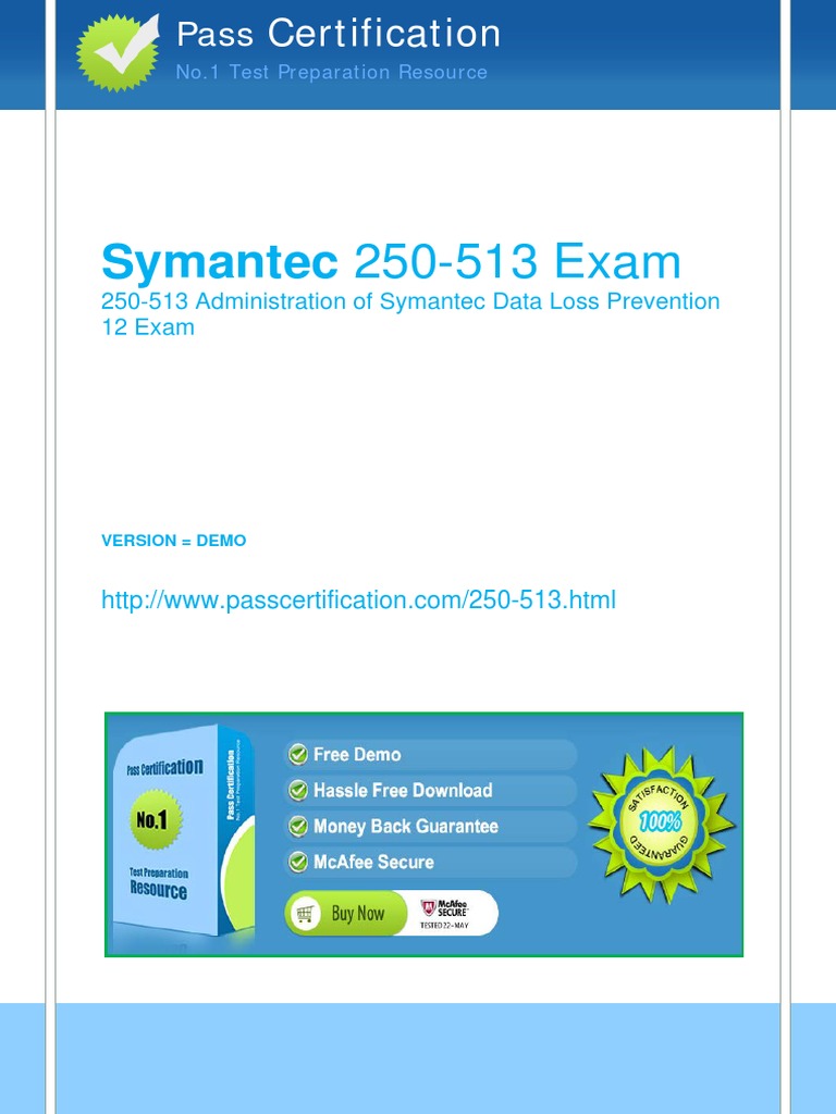 250-513 Administration of Symantec Data Loss Prevention 12 Exam | PDF ...