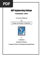 Design and Analysis of Algorithm