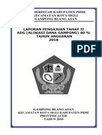 Laporan Pengajuan Tahap II ADG 40% Gampong Blang Asan 2018