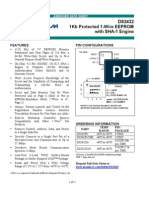 DS2432 1Kb Protected 1-Wire EEPROM With SHA-1 Engine: Features Pin Configurations