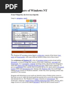 Architecture of Windows NT