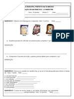 Avaliação 2 Bim Matematica 2018