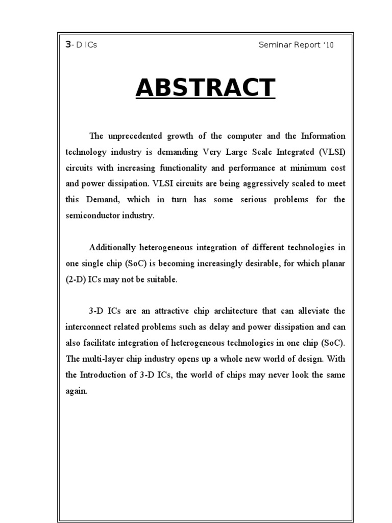 3D ICs: Architecture and Benefits | PDF | Semiconductor Device ...