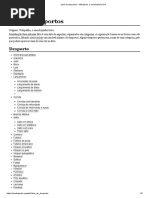 Lista de Desportos – Wikipédia, A Enciclopédia Livre