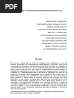 O Processo de Desenvolvimento Sustentável Na Construção Civil