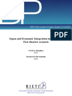 Japan and Economic Integration in East Asia: Post-Disaster Scenario