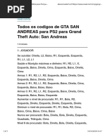 CÓDIGO PARAQUEDAS GTA SAN ANDREAS PS2 