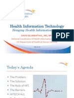 Health Information Technology - Bringing Health Information to Life - David Blumenthal