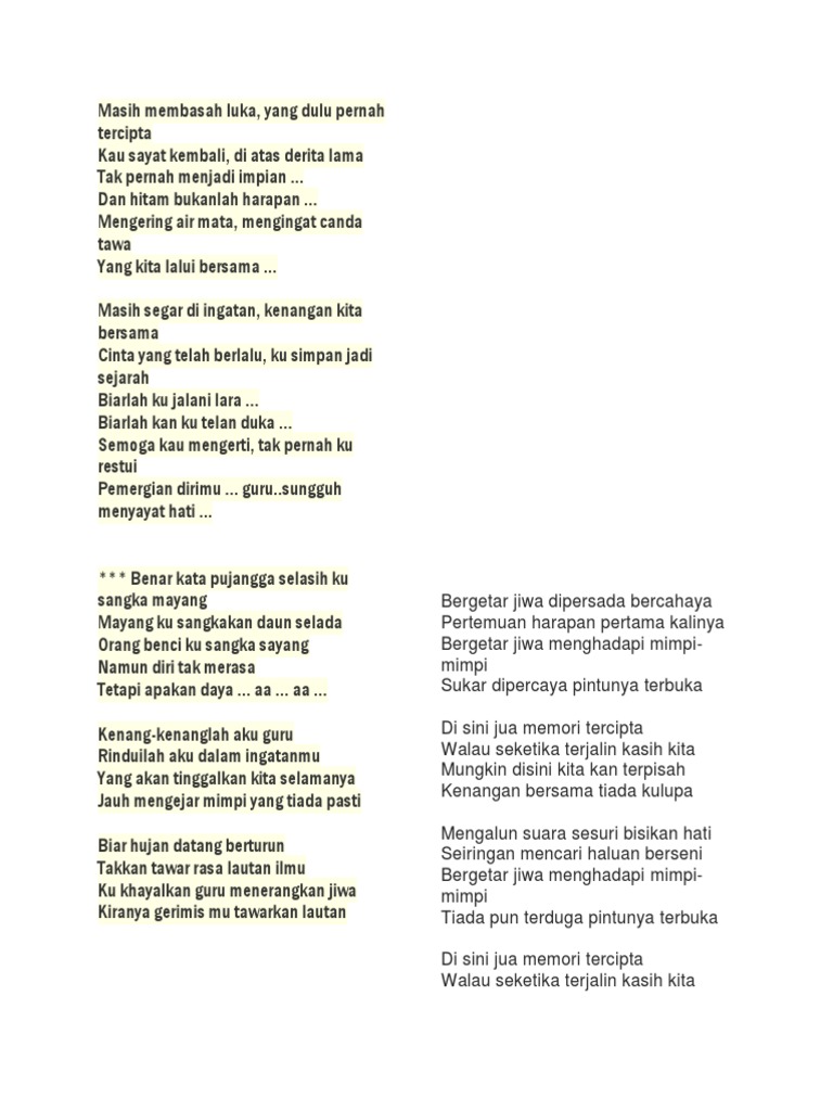 Lirik Perpisahan
