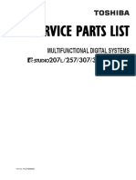 E-Studio 207L, 257, 307, 357, 457, 507 Series Parts List PDF