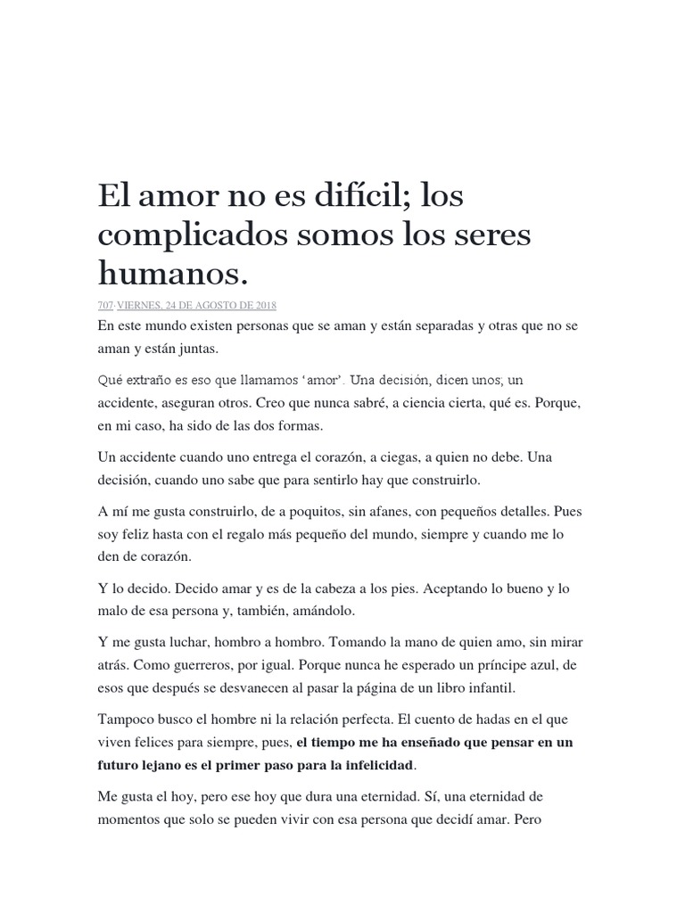 El Amor No Es Difícil | PDF | Amor