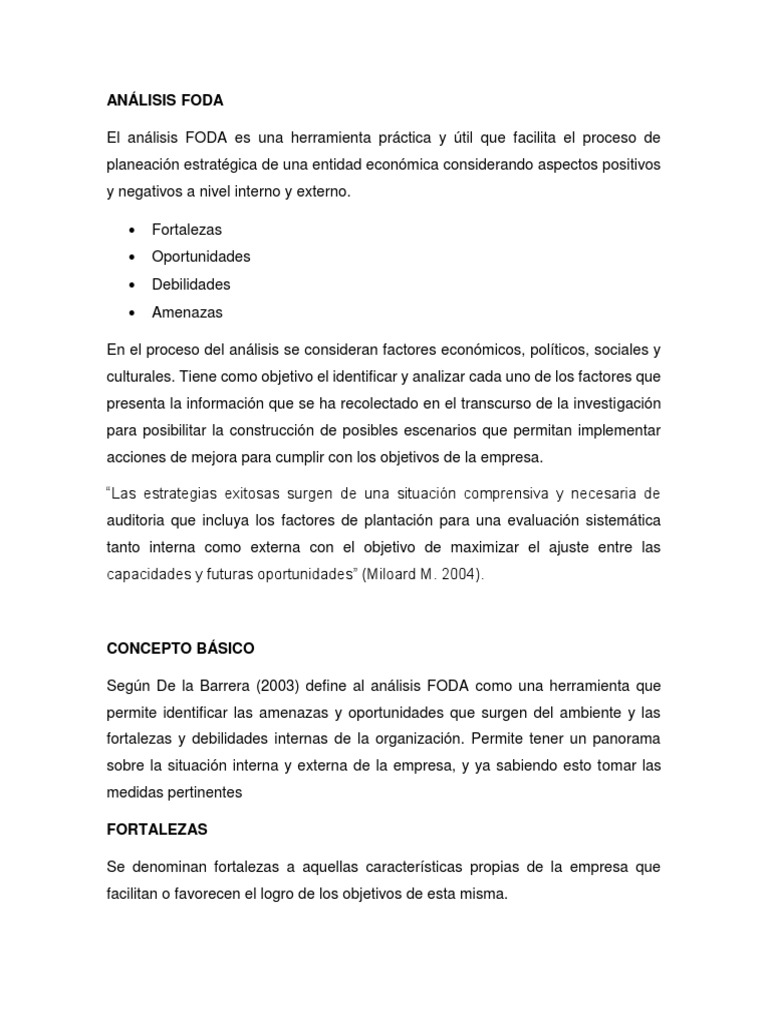 Análisis FODA y 5 Fuerzas de Porter | PDF | Análisis FODA | Mercado ...