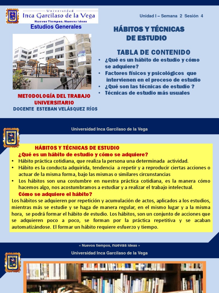 Hábitos y Técnicas de Estudio Efectivas | PDF | Habilidades de estudio ...