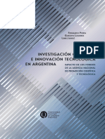 Investigación Científica e Innovación Tecnológica en Argentina. Impacto de Los Fondos de La Agencia Nacional de Promoción Científica y Tecnológica