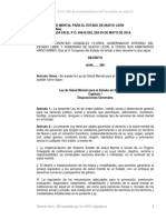 Ley de Salud Mental para El Estado de Nuevo Leon