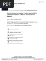 Cognitive Comunication Problems After Right Hemisphere Stroke - A Review of Intervention