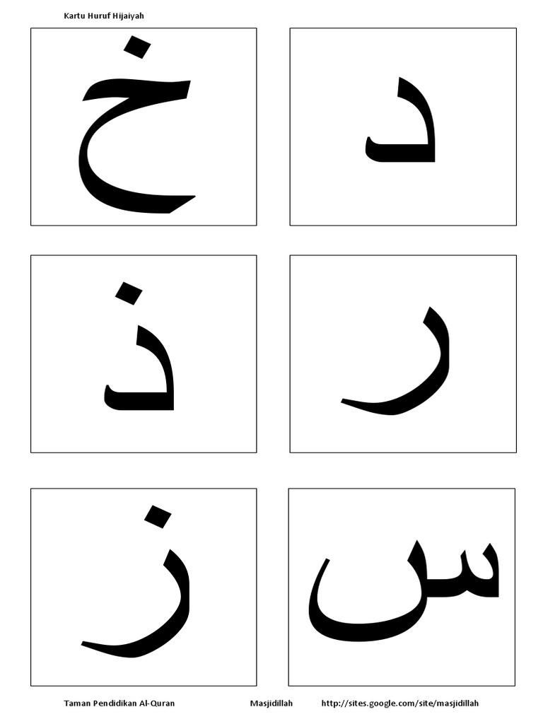 Kartu Huruf Hijaiyah | PDF