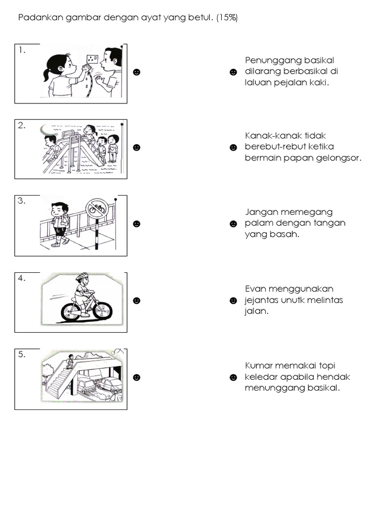 Padankan Gambar Dengan Ayat Yang Betul