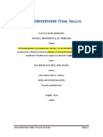 Eliminación Del Voto Preferencial y Sus Efectos en El Fortalecimiento de Los Partidos Políticos en El Perú Utilizando El Derecho Parado.