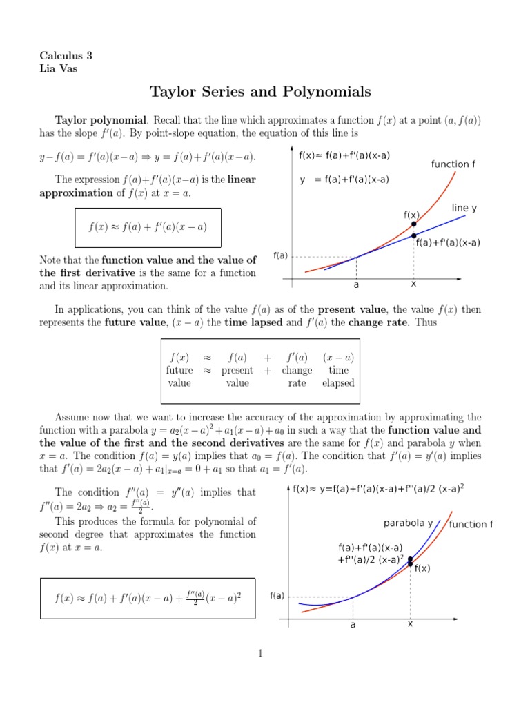 Taylor series pdf integral polynomial
