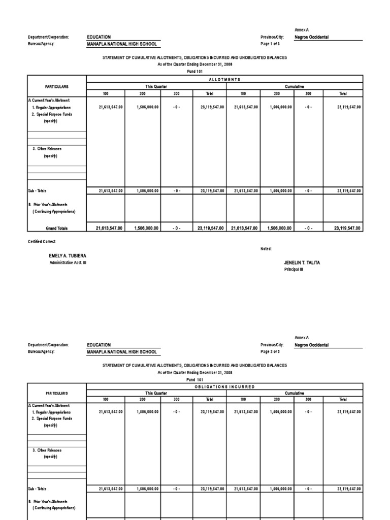 Cumulative Financial Report 2008 | PDF | Salary | Expense