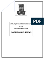 Caderno Do Aluno: Avaliação Diagnóstica Inicial 4º ANO Língua Portuguesa