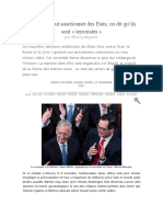 Quand On Veut Sanctionner Des États, On Dit Qu'Ils Sont Terroristes