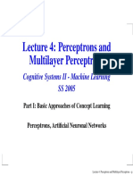 Lecture 4 - Perceptrons and MLPs PDF
