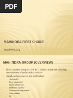 Mahindra First Choice: Brand Workshop