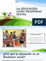 La Educación Como Fenómeno Social