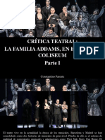 Constantino Parente - Crítica Teatral, La Familia Addams en El Teatro Coliseum, Parte I