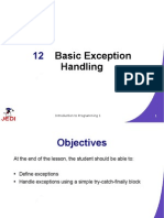 JEDI Slides Intro1 Chapter 12 Basic Exception Handling